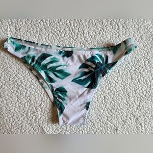 Source Unknown Green Leaf Print Bikini Bottom